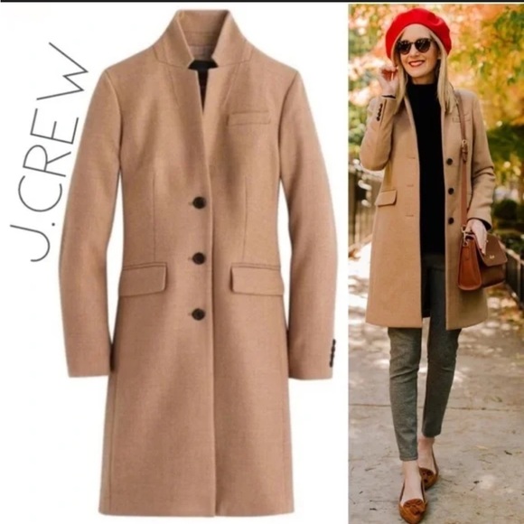 J. Crew Regent 100% Wool Pea Coat 10 - Picture 1 of 11